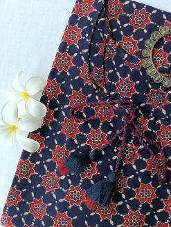 Alternative view of "Kaya" Blue ajrakh hand block printed cotton Kurta