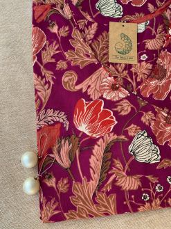 Alternative view of "Suman" Hand Block Printed Angrakha Cotton kurta - Big Size