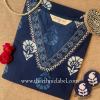"Ambar" Indigo Hand Embroidered Cotton kurta