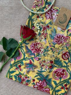 Alternative view of "Vasant" Hand Work Embellished Cotton kurta