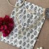 "Aria" Hand Embroidered Block Printed Cotton kurta