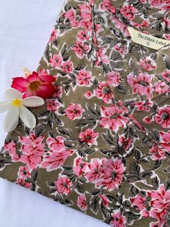 Alternative view of "Carnation" Olive-Pink Cotton Kurta