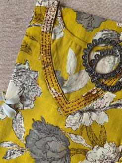 Alternative view of "Mahonia" yellow cotton kurta